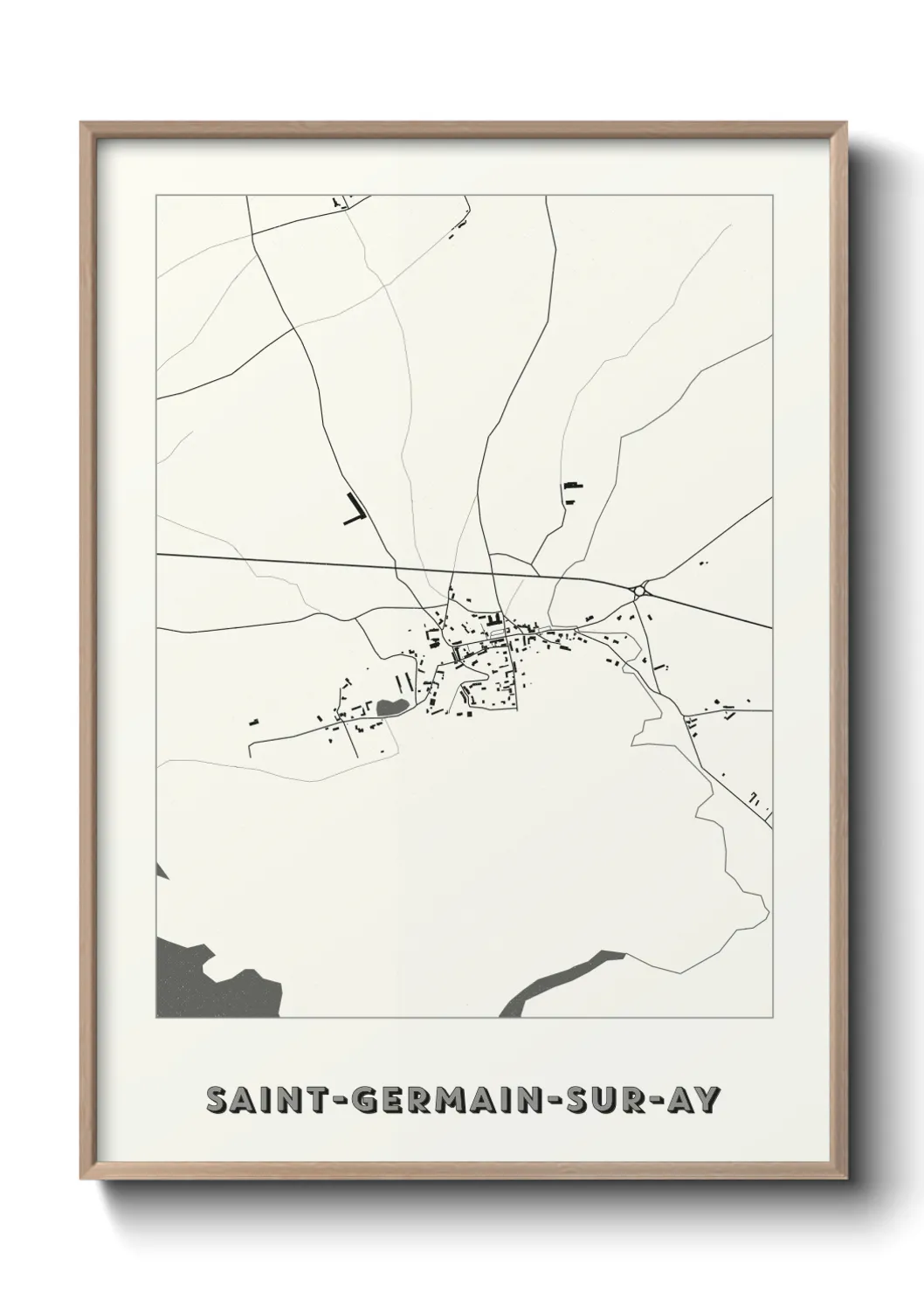 Une affiche de carte sur Saint-Germain-sur-Ay