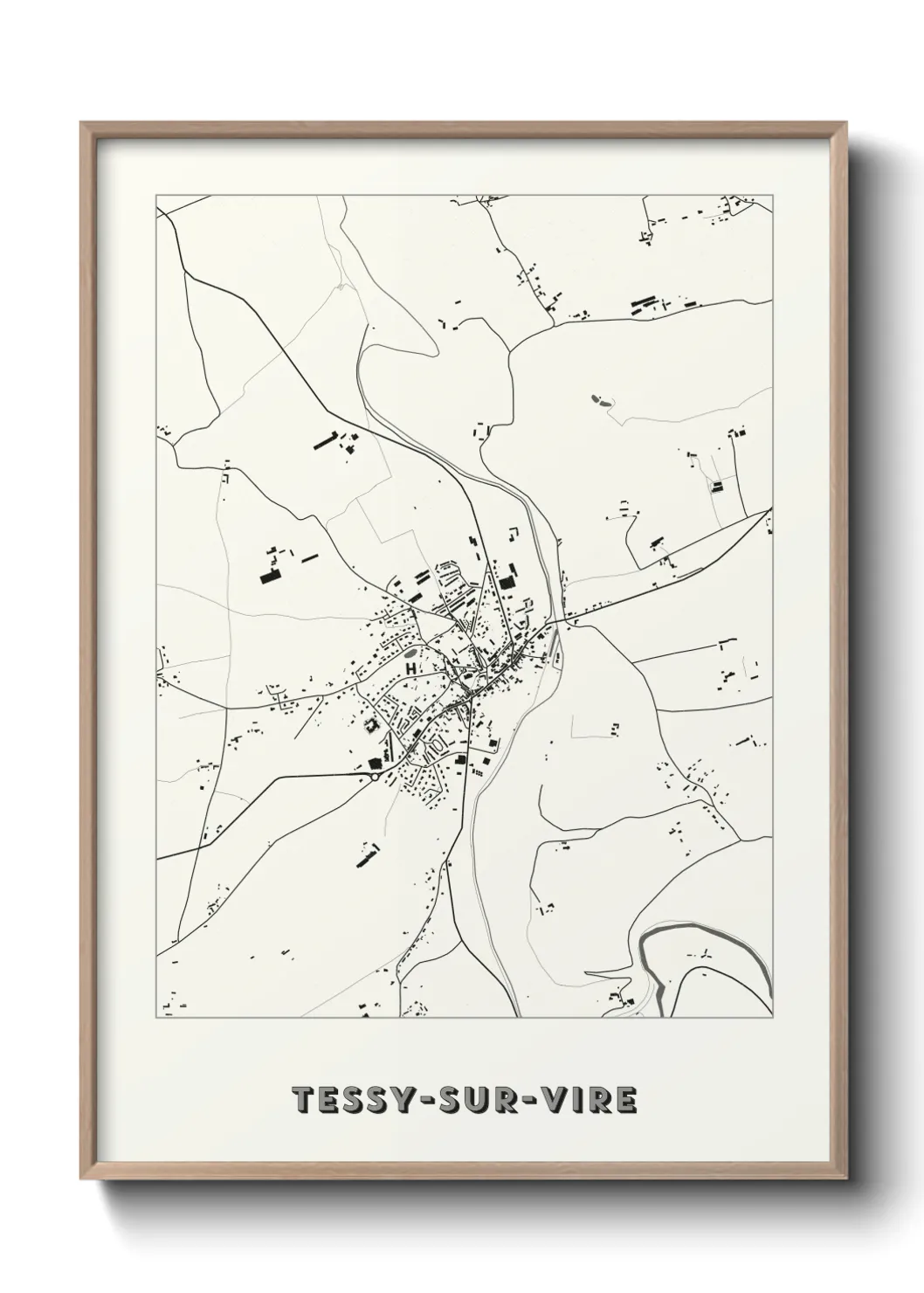 Un poster carteTessy-sur-Vire