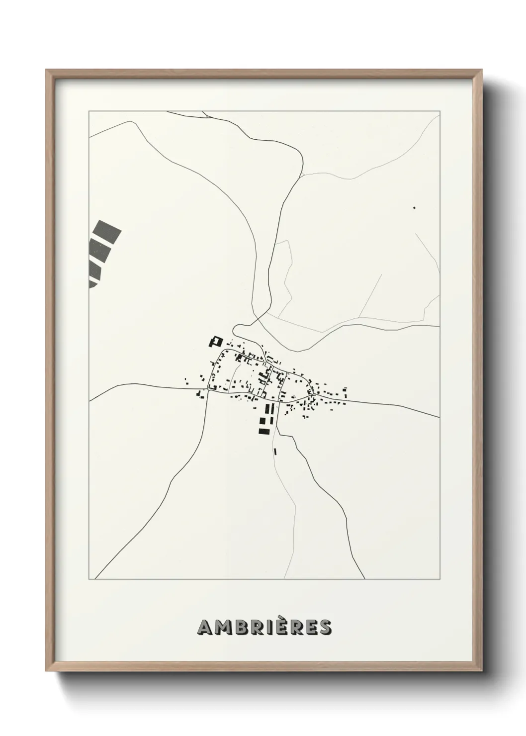 Une affiche de carte sur Ambrières