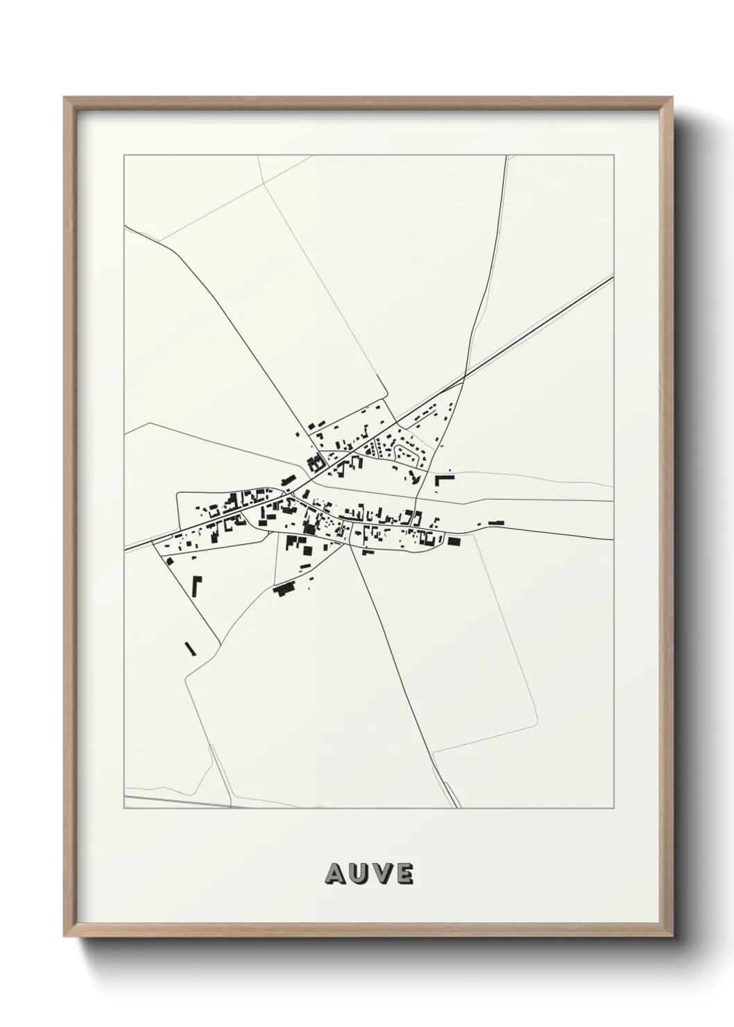 Une affiche de carte sur Auve