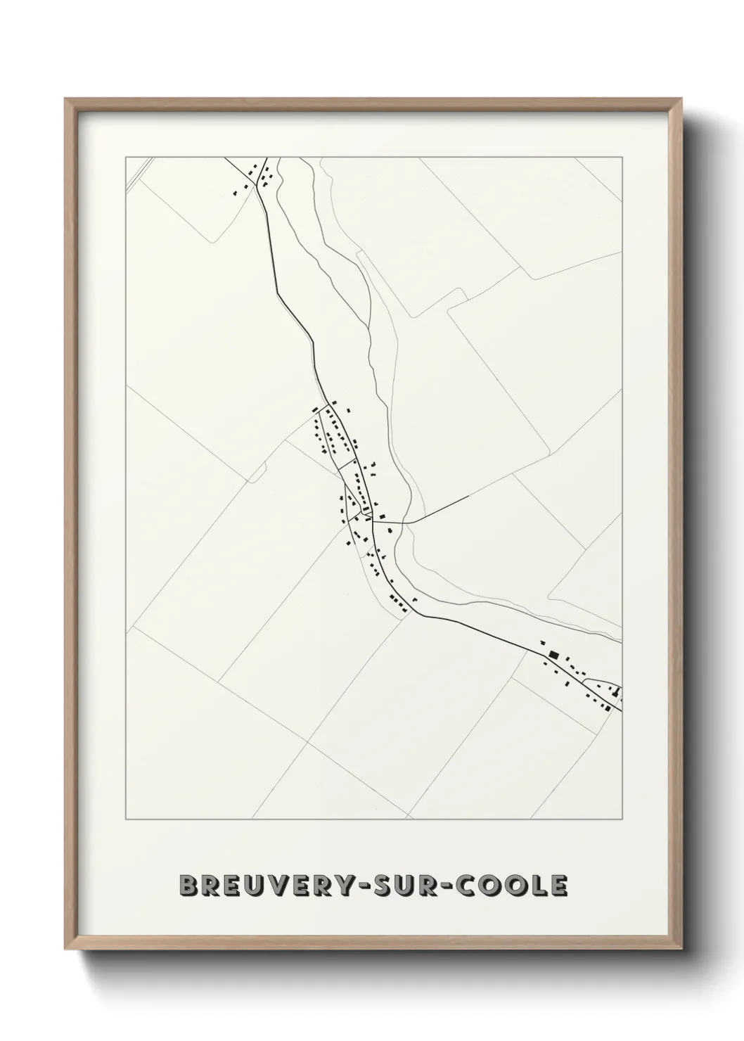 Une affiche de carte sur Breuvery-sur-Coole