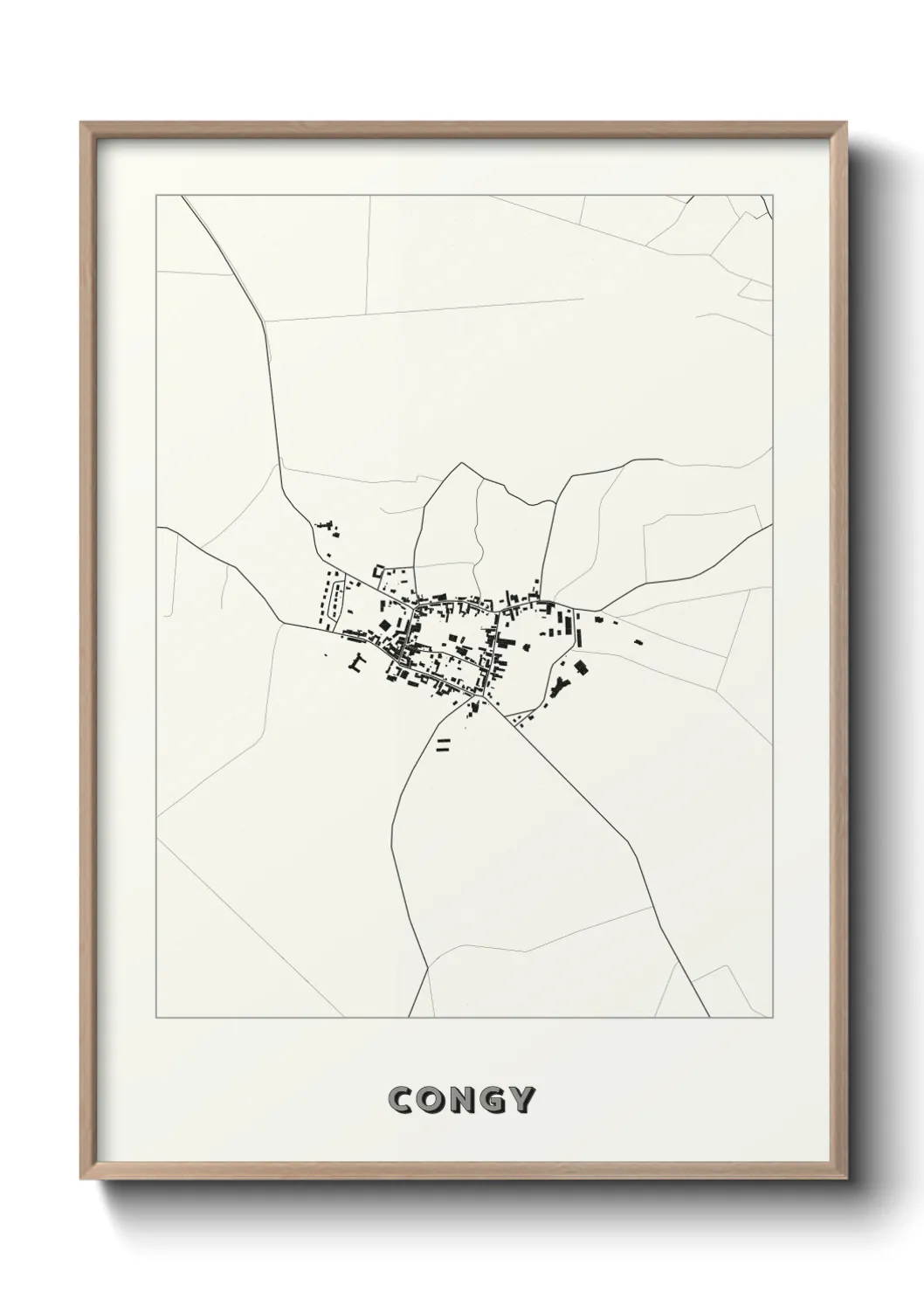 Une affiche de carte sur Congy