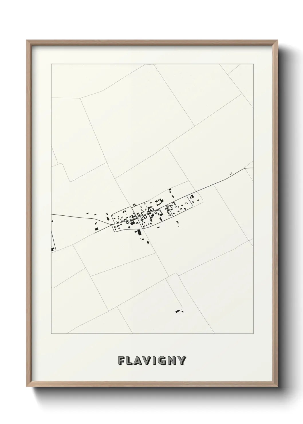 Une affiche de carte sur Flavigny