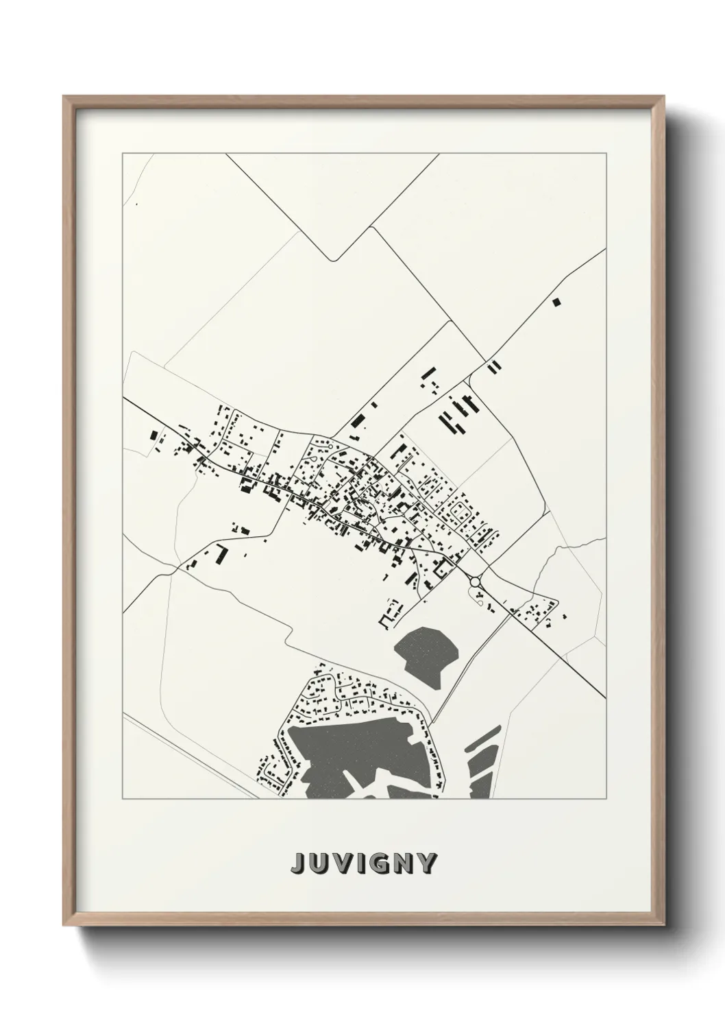 Une affiche de carte sur Juvigny