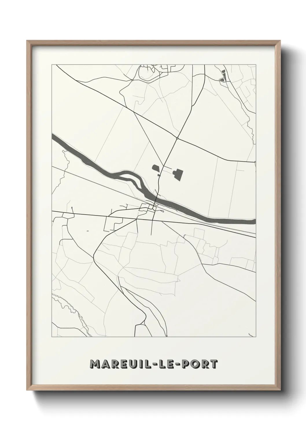 Une affiche de carte sur Mareuil-le-Port