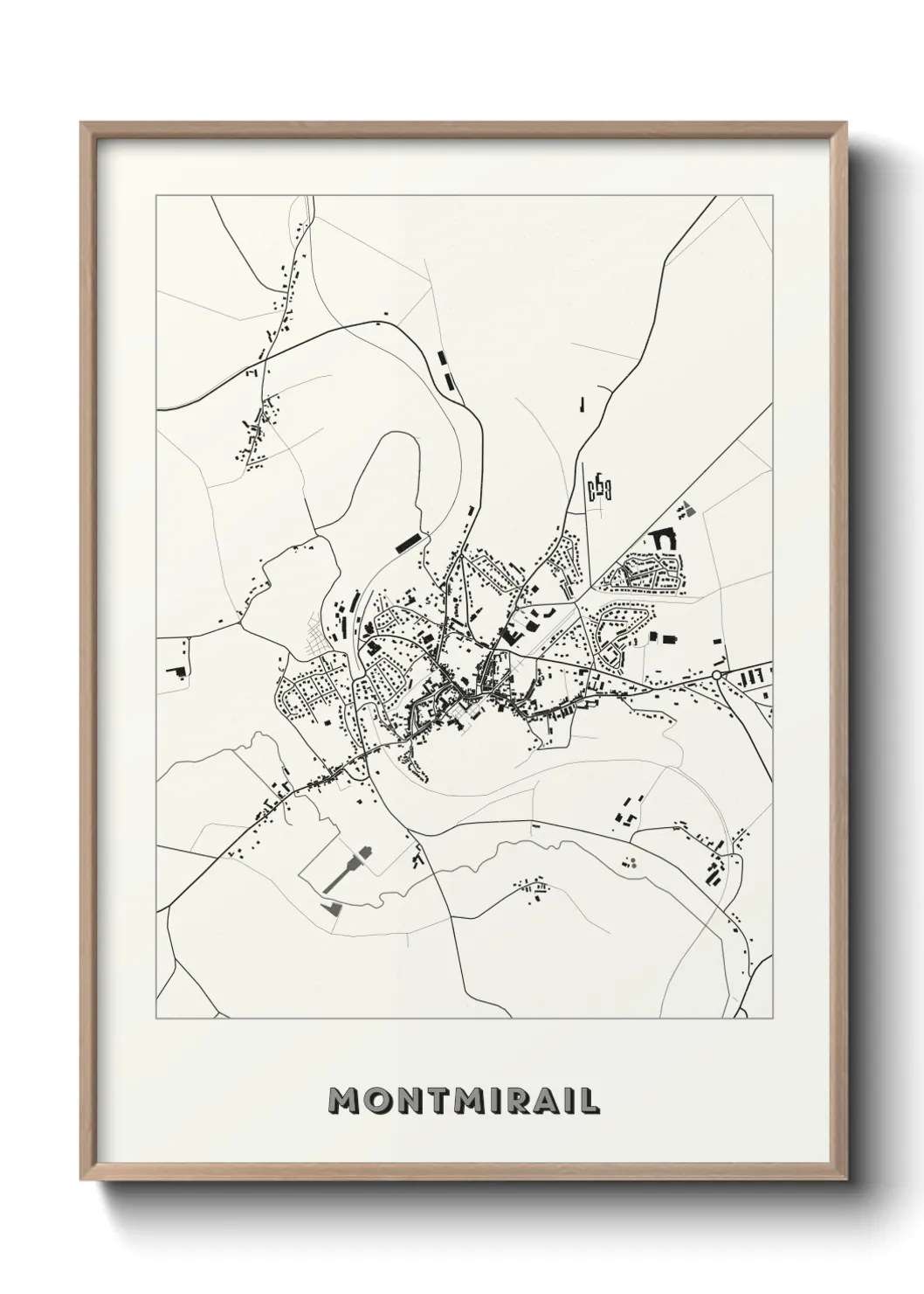 Une affiche de carte sur Montmirail