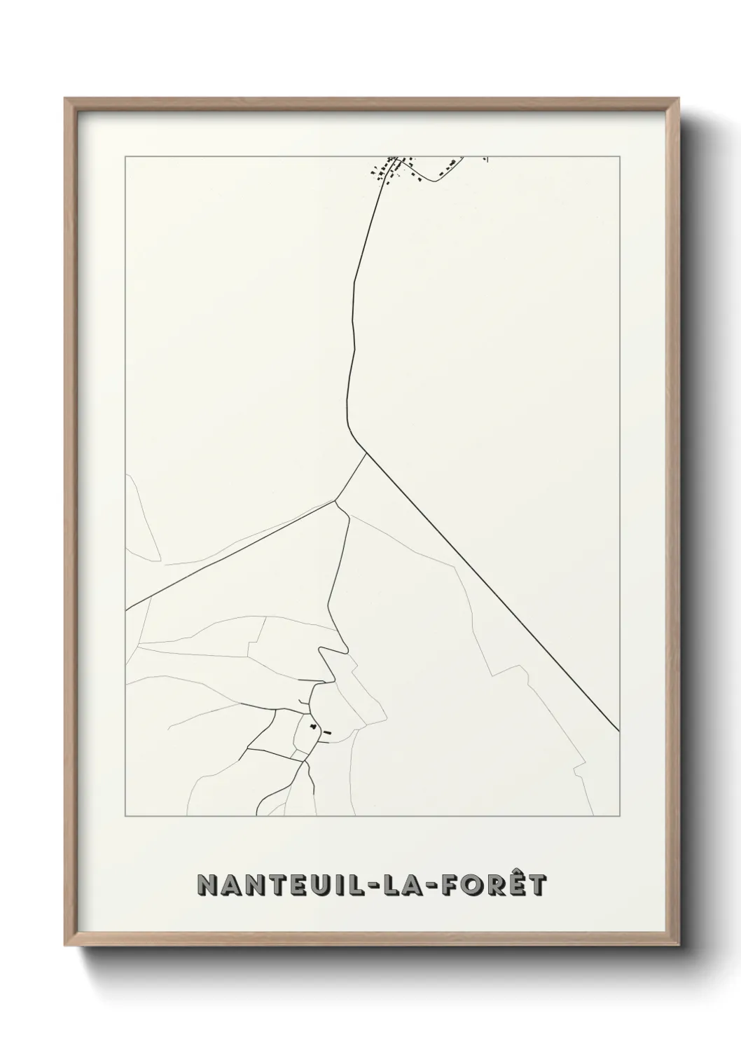 Une affiche de carte sur Nanteuil-la-Forêt