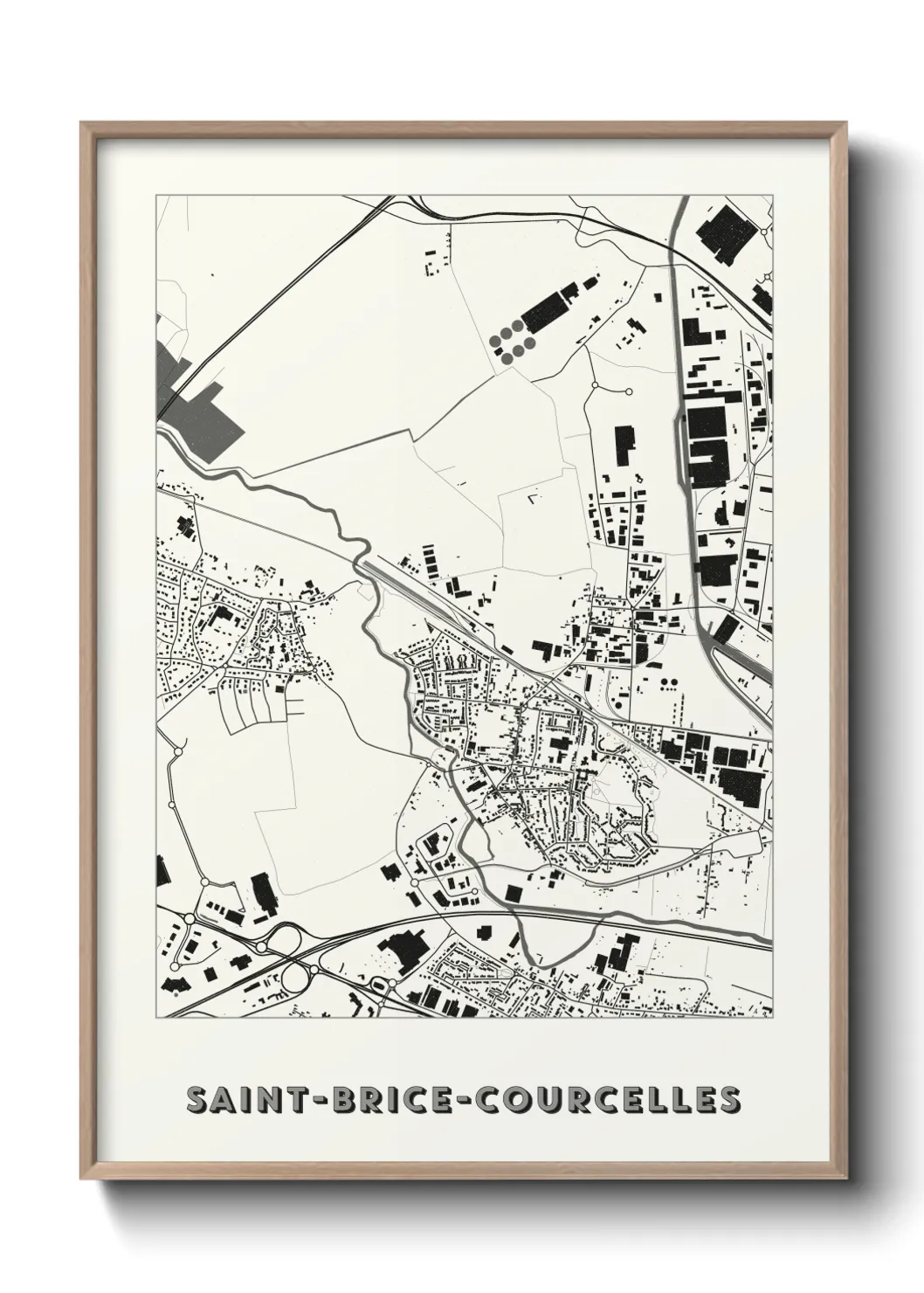Un poster carteSaint-Brice-Courcelles