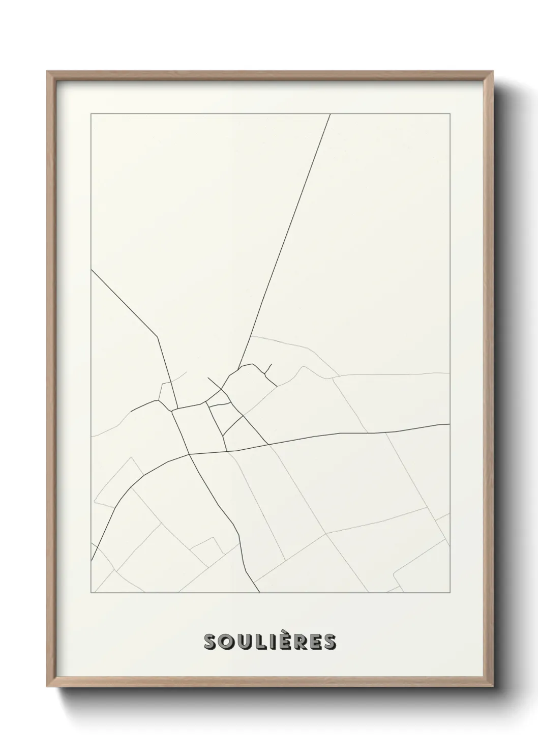 Une affiche de carte sur Soulières