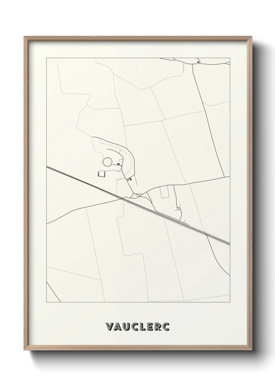 Une affiche de carte sur Vauclerc