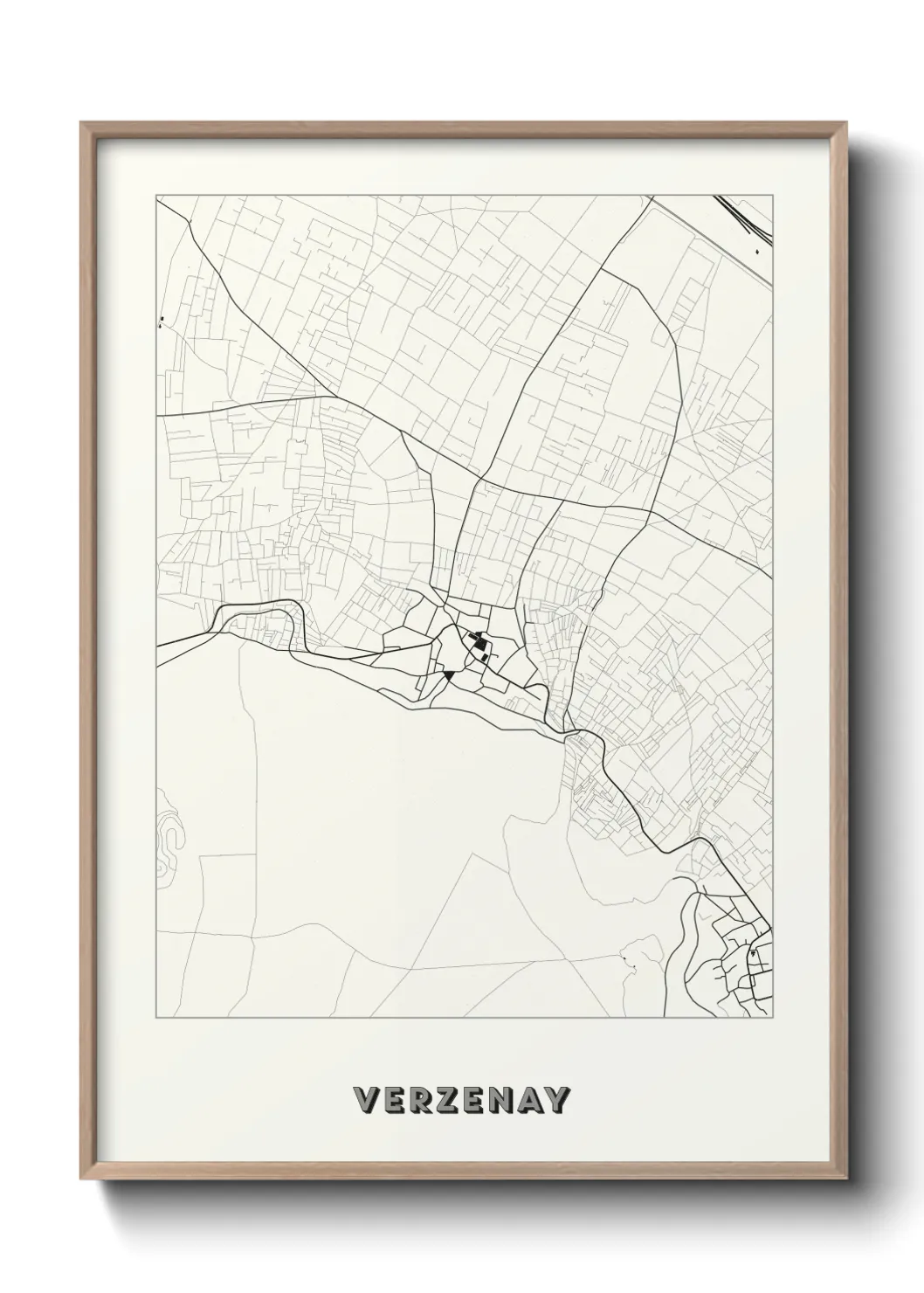 Une affiche de carte sur Verzenay