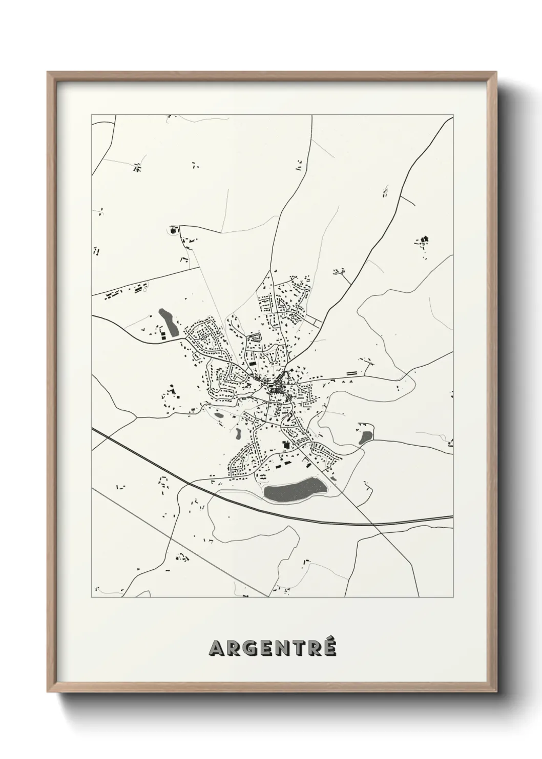 Une affiche de carte sur Argentré