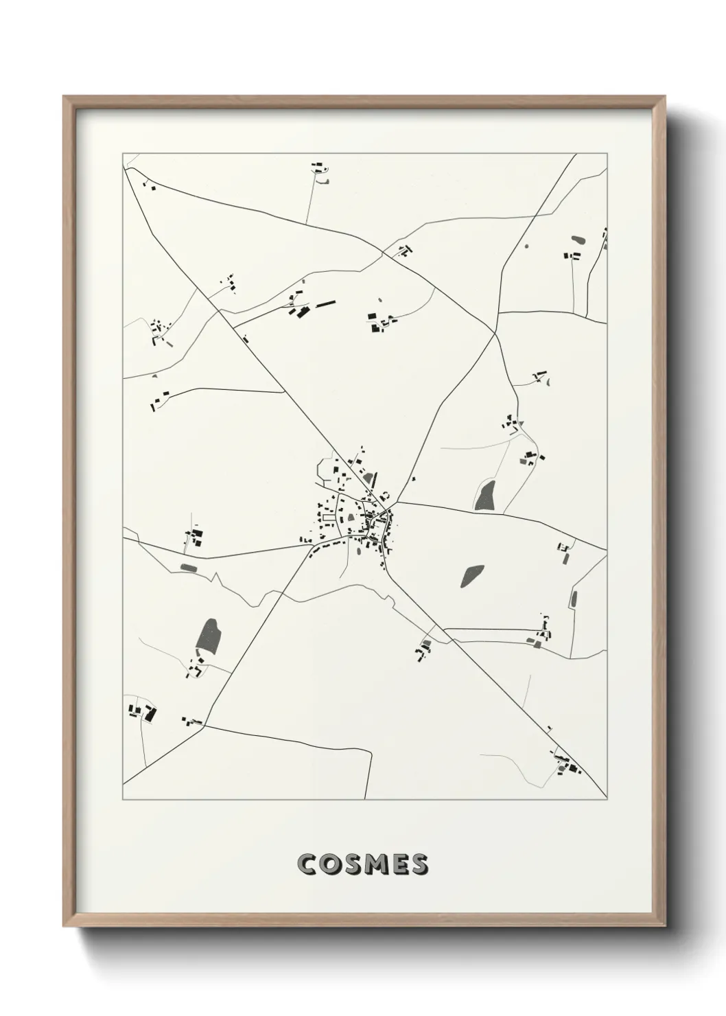 Une affiche de carte sur Cosmes