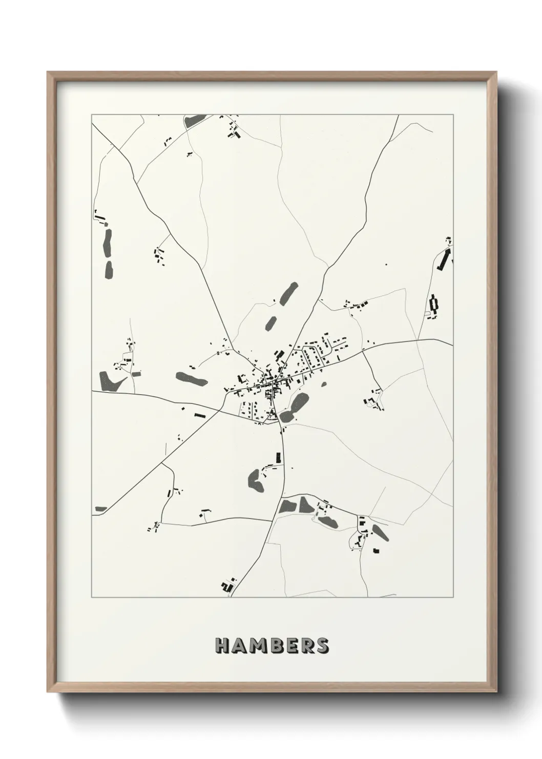Une affiche de carte sur Hambers