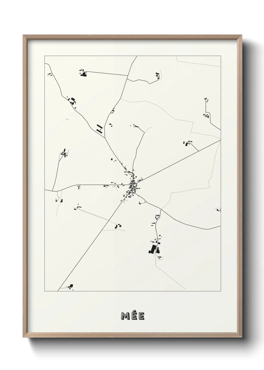 Une affiche de carte sur Mée