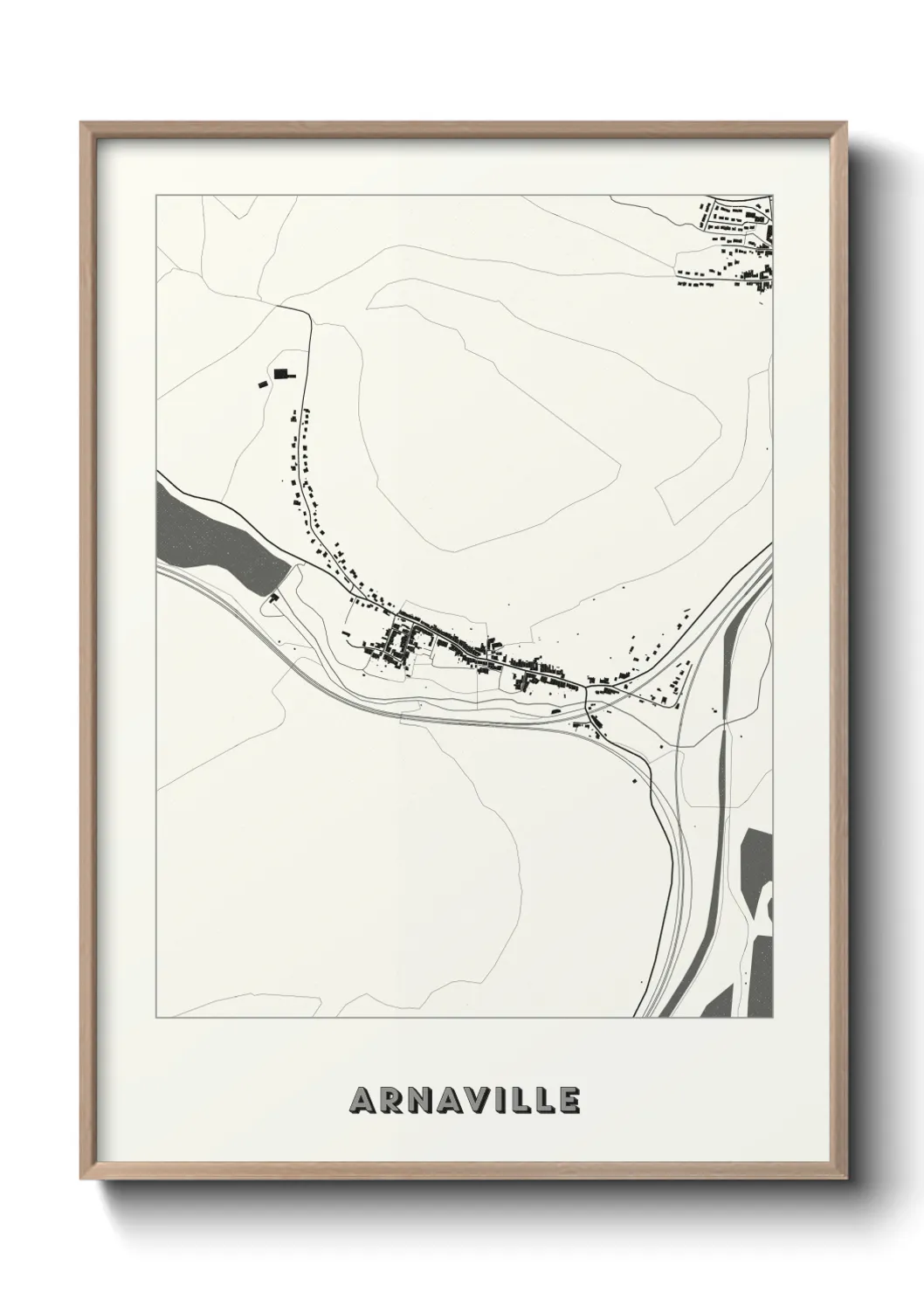 Une affiche de carte sur Arnaville