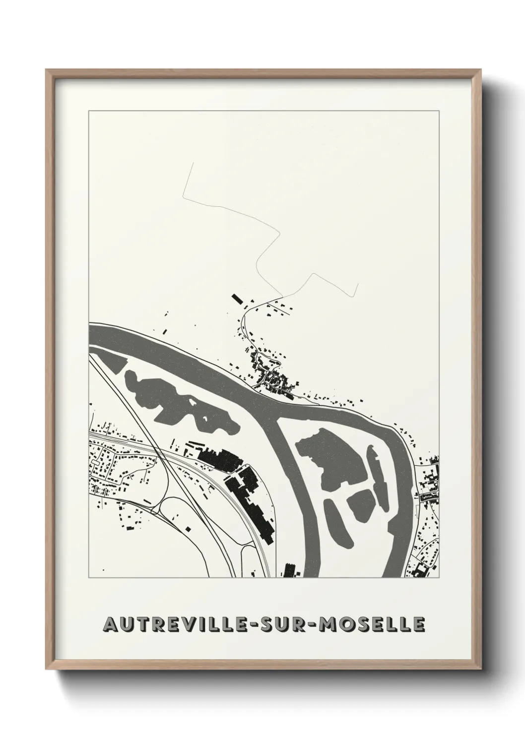 Un poster carteAutreville-sur-Moselle