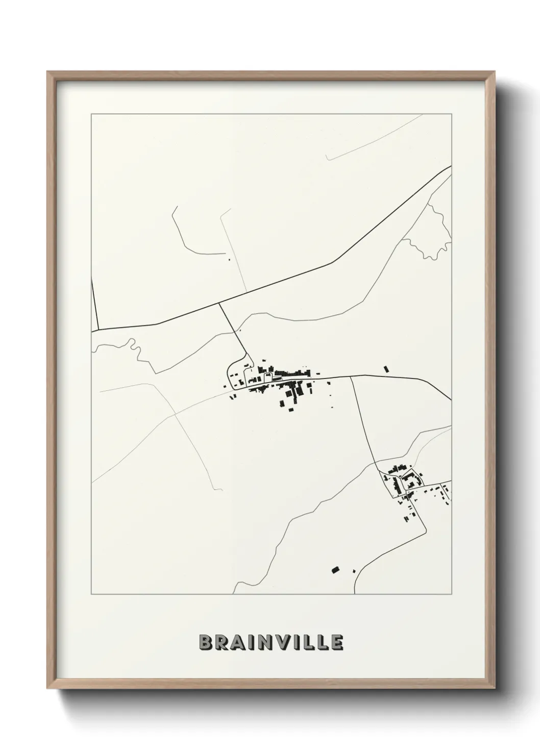 Une affiche de carte sur Brainville