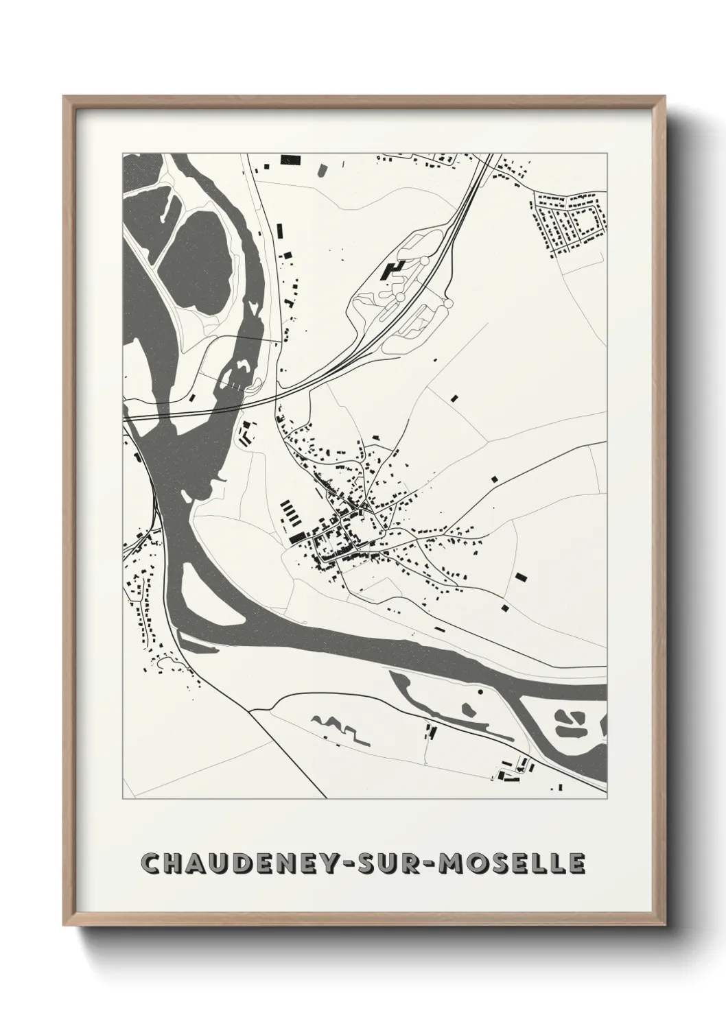 Une affiche de carte sur Chaudeney-sur-Moselle