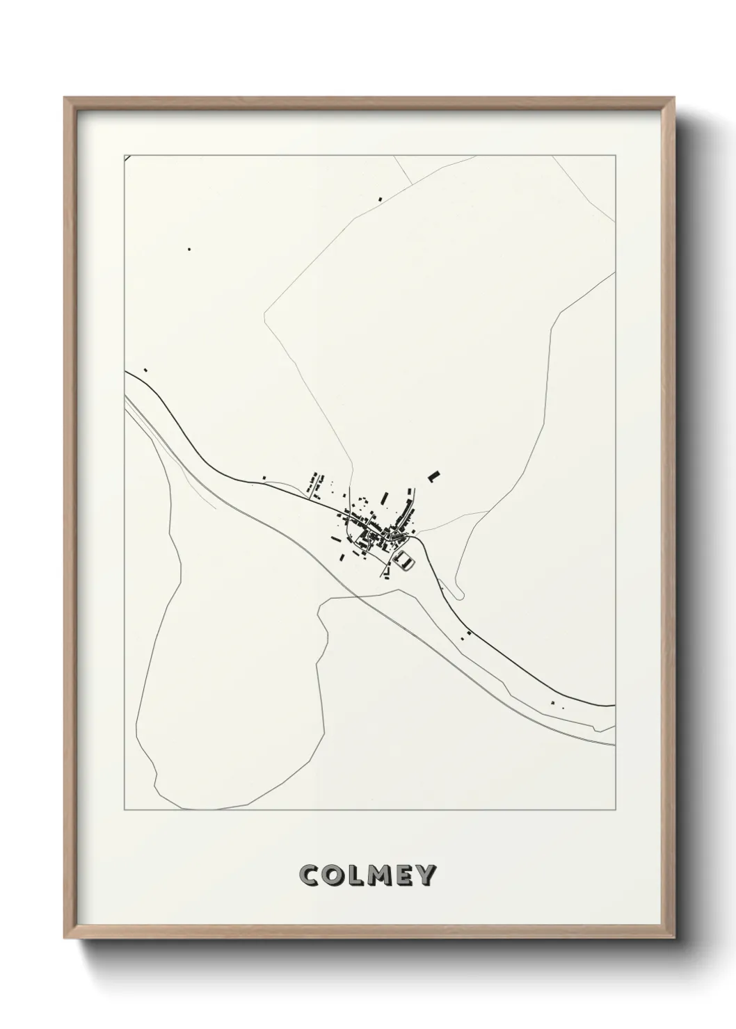 Une affiche de carte sur Colmey