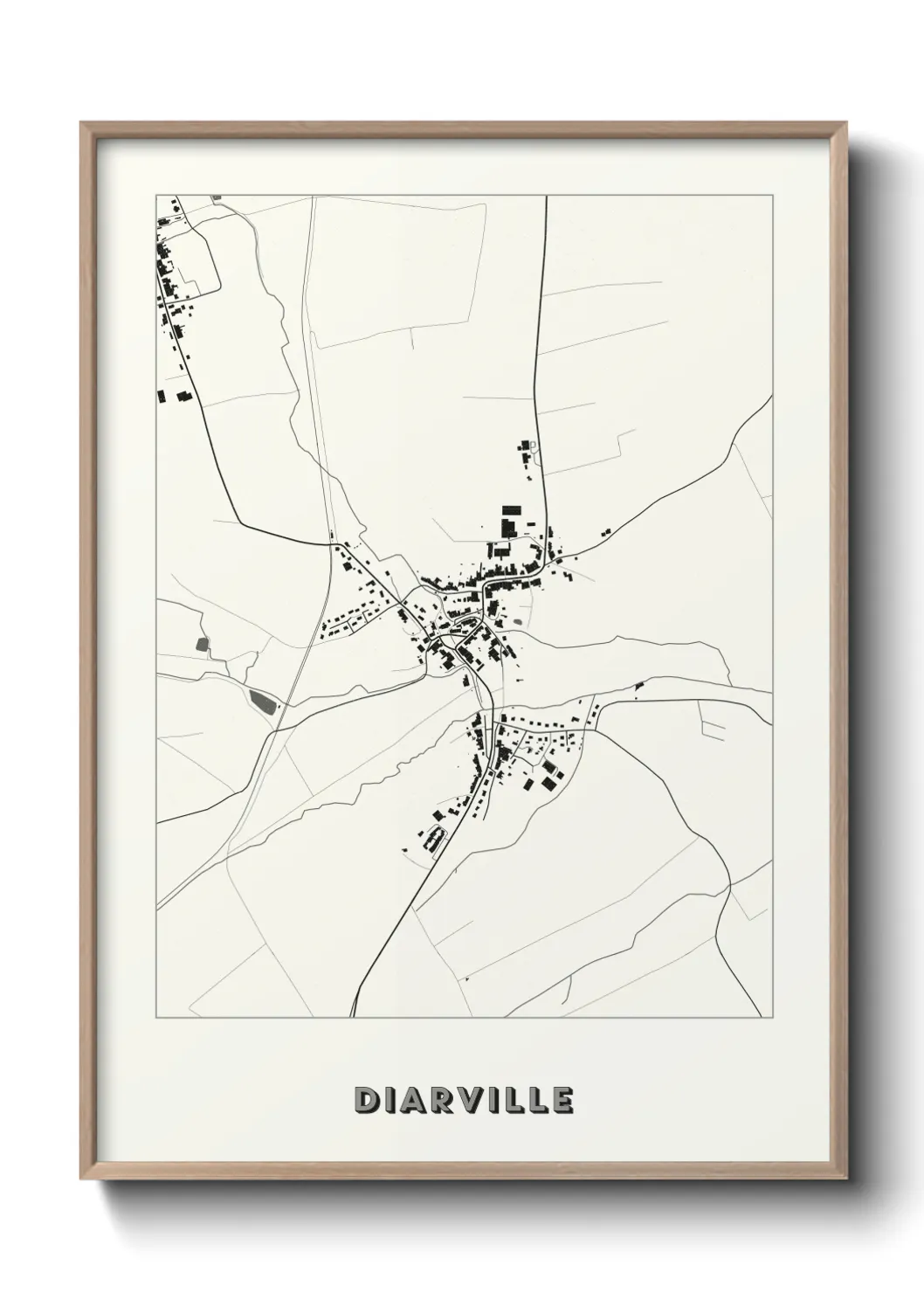 Une affiche de carte sur Diarville
