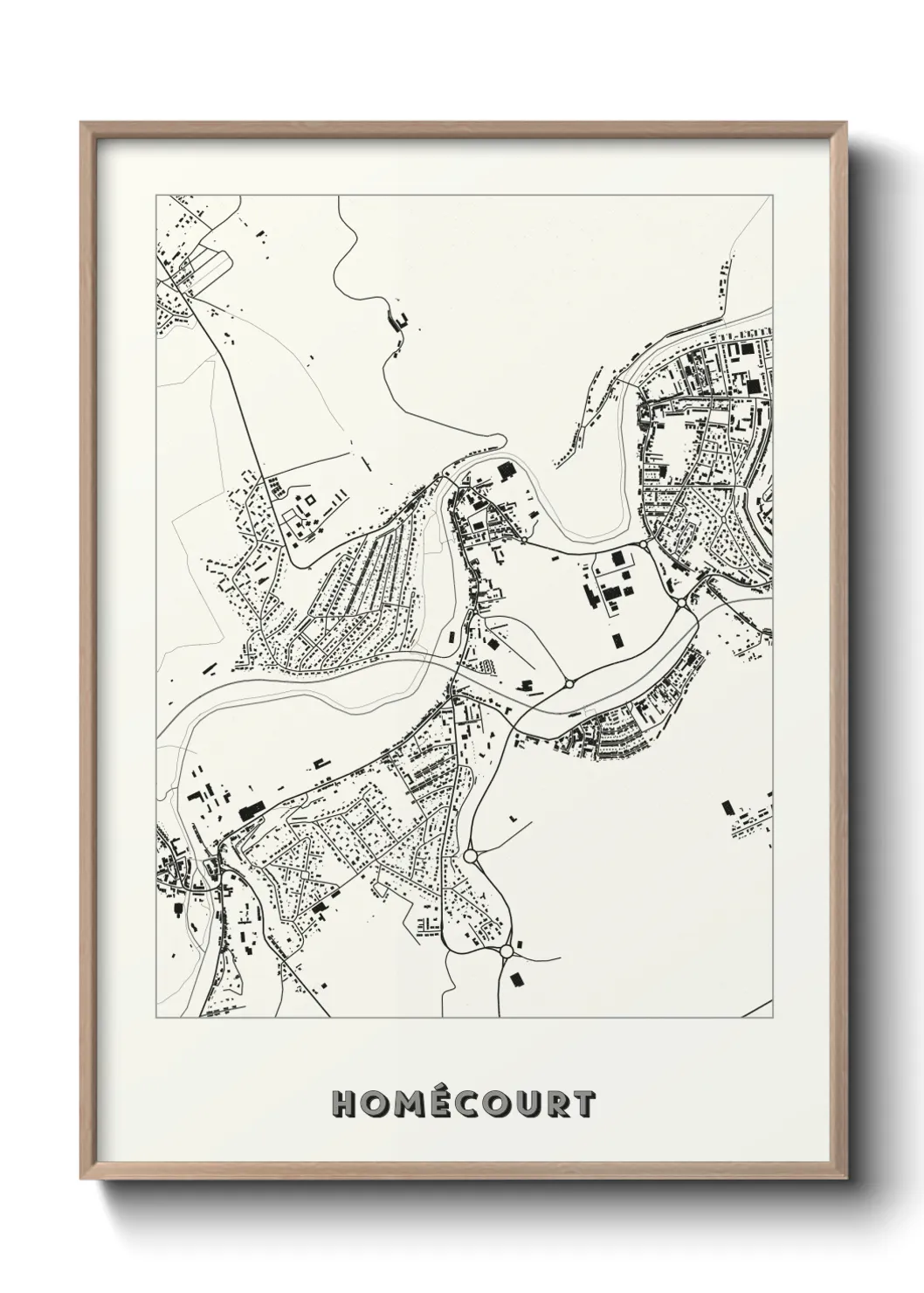 Une affiche de carte sur Homécourt