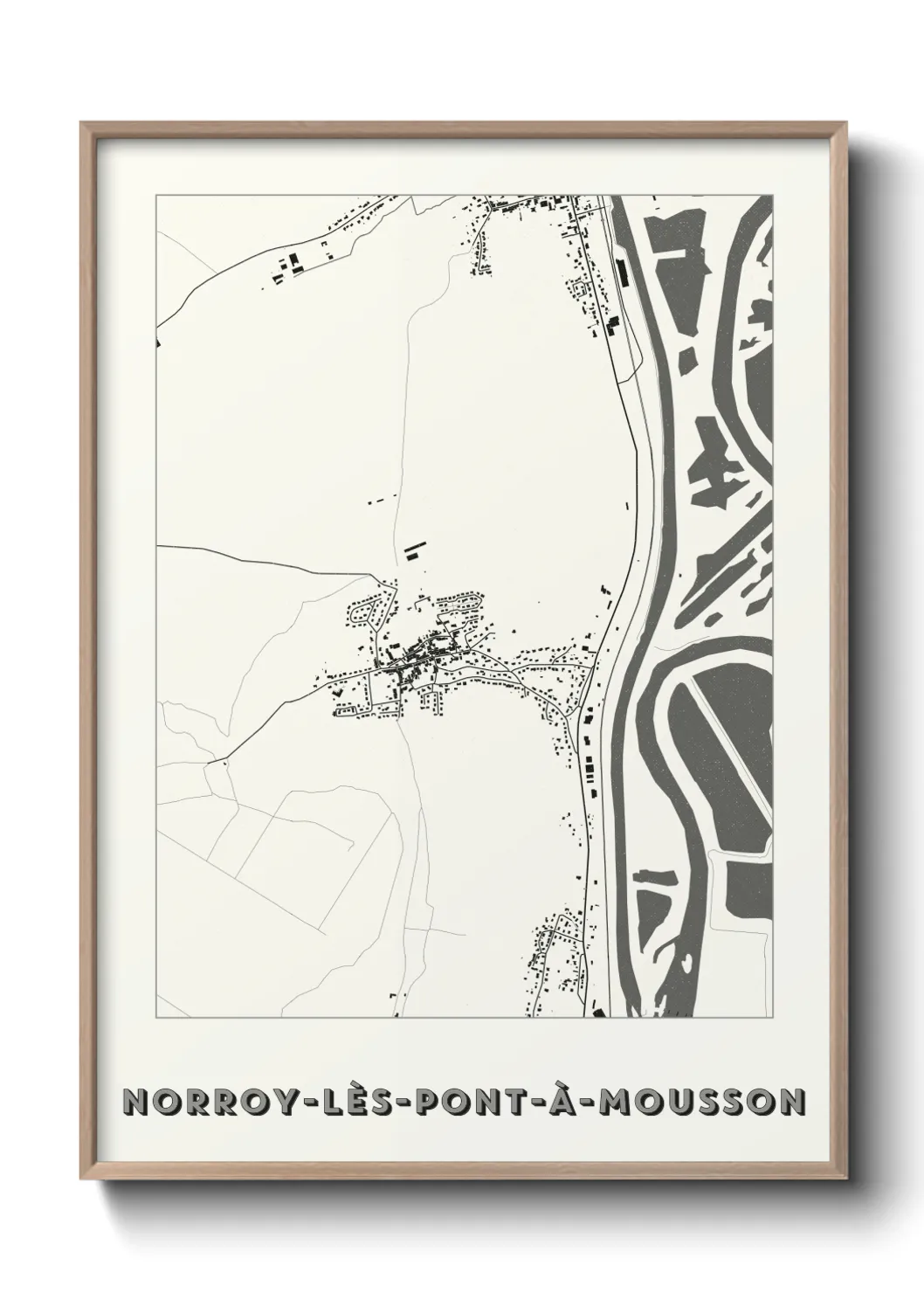 Une affiche de carte sur Norroy-lès-Pont-à-Mousson