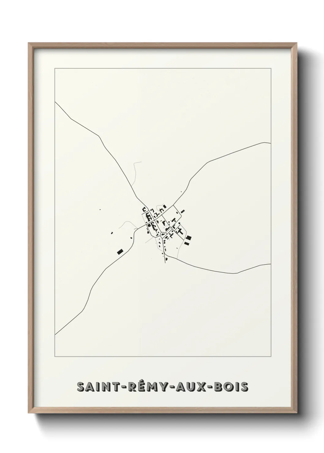 Un poster carteSaint-Rémy-aux-Bois