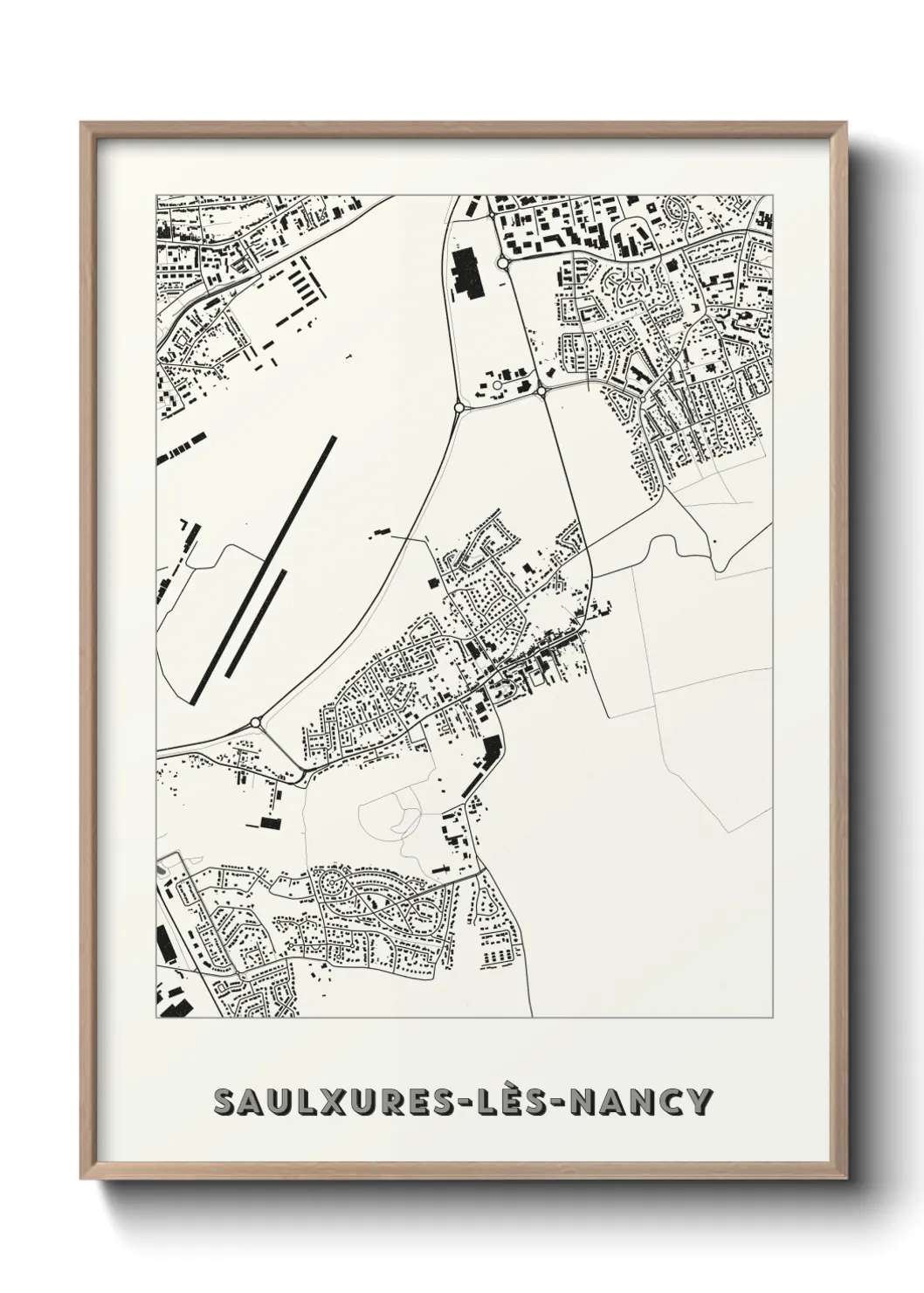 Un poster carteSaulxures-lès-Nancy