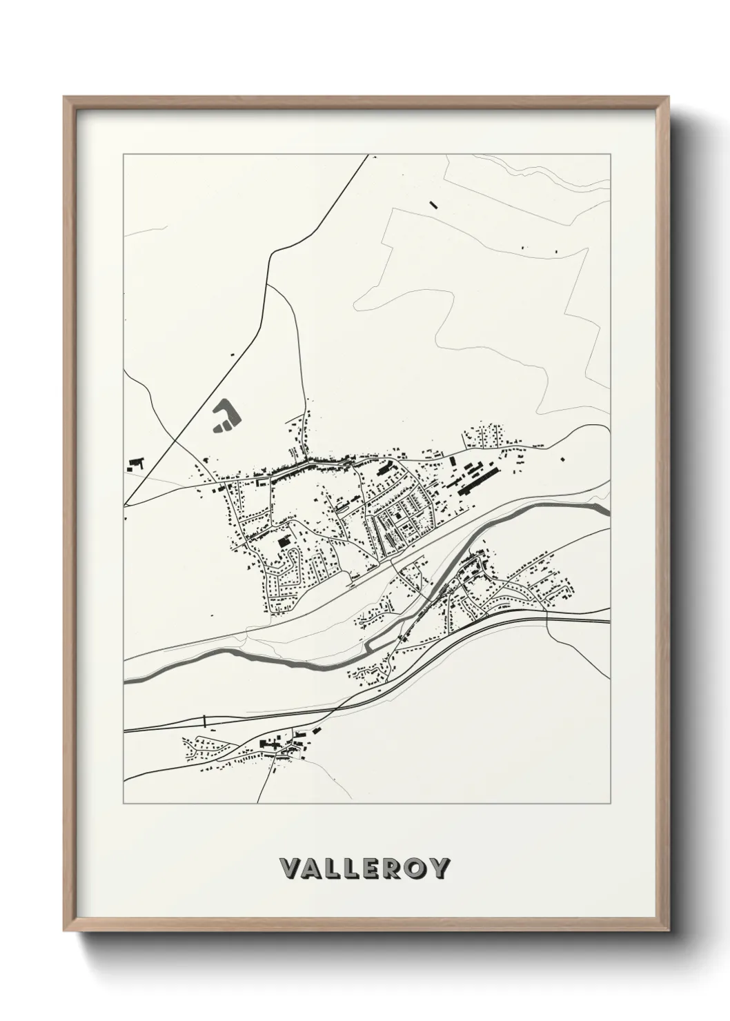 Une affiche de carte sur Valleroy