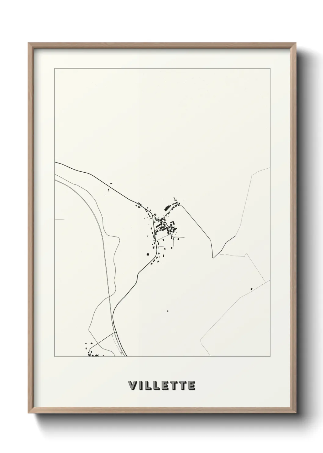 Une affiche de carte sur Villette