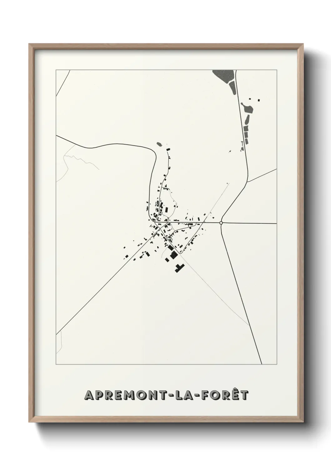 Une affiche de carte sur Apremont-la-Forêt