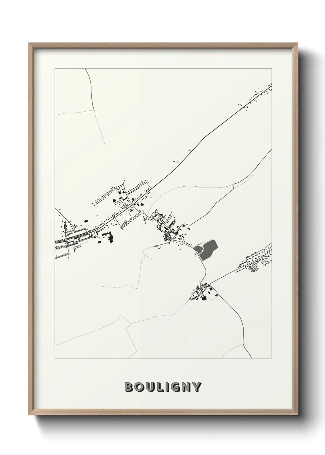 Une affiche de carte sur Bouligny