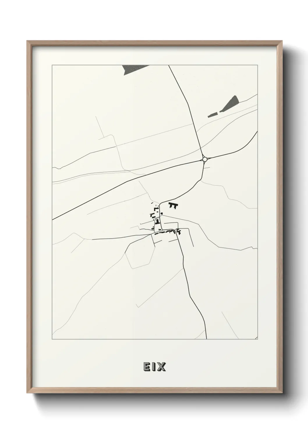 Une affiche de carte sur Eix