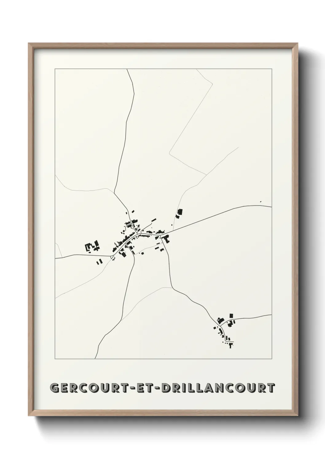 Un poster carteGercourt-et-Drillancourt