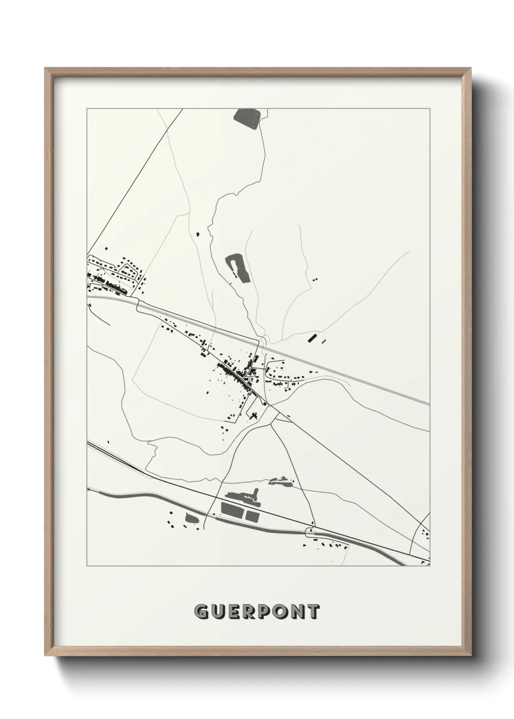 Une affiche de carte sur Guerpont