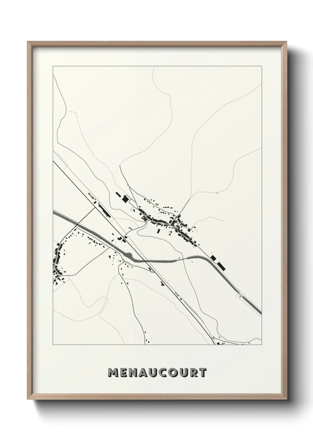 Une affiche de carte sur Menaucourt