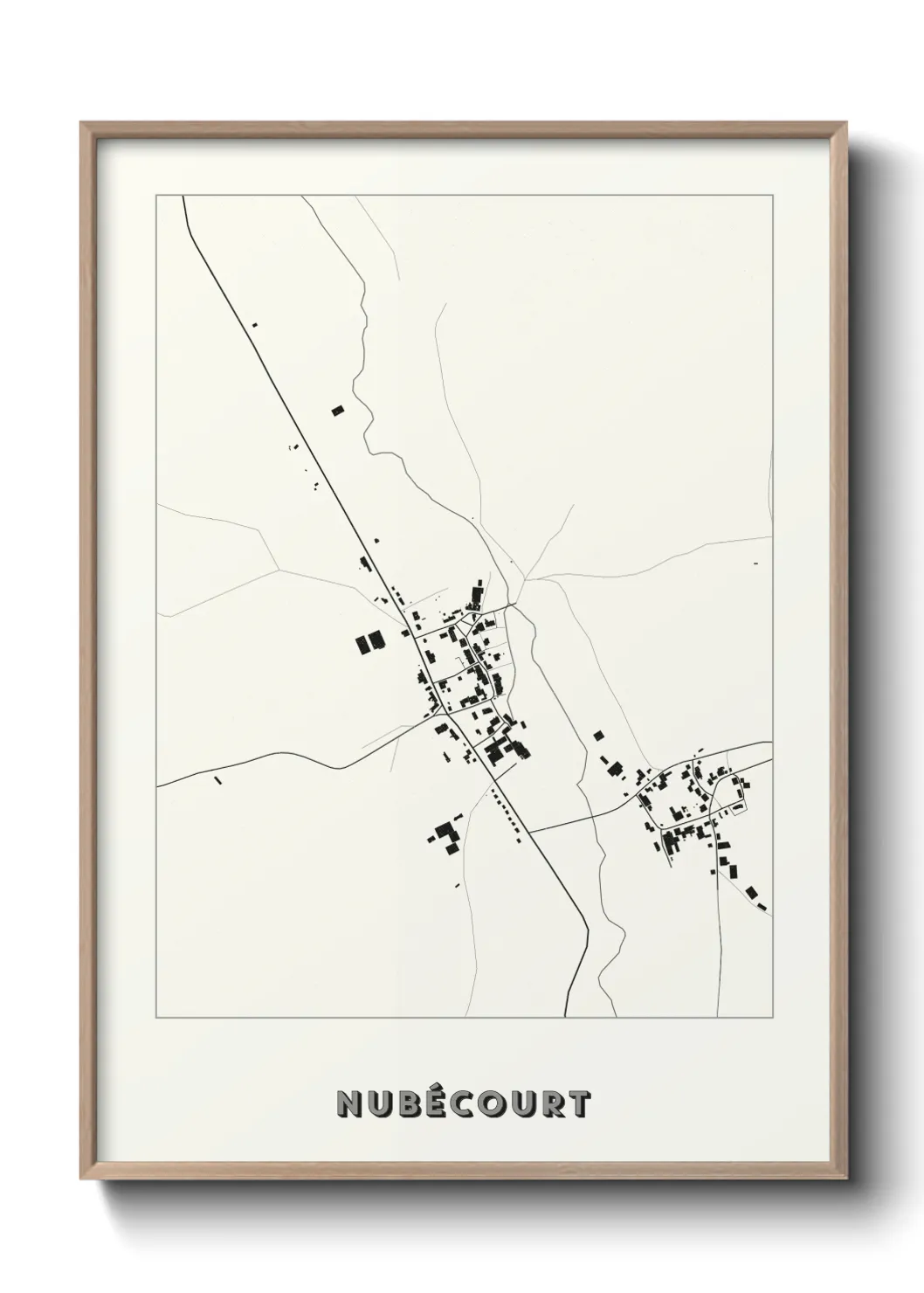 Une affiche de carte sur Nubécourt