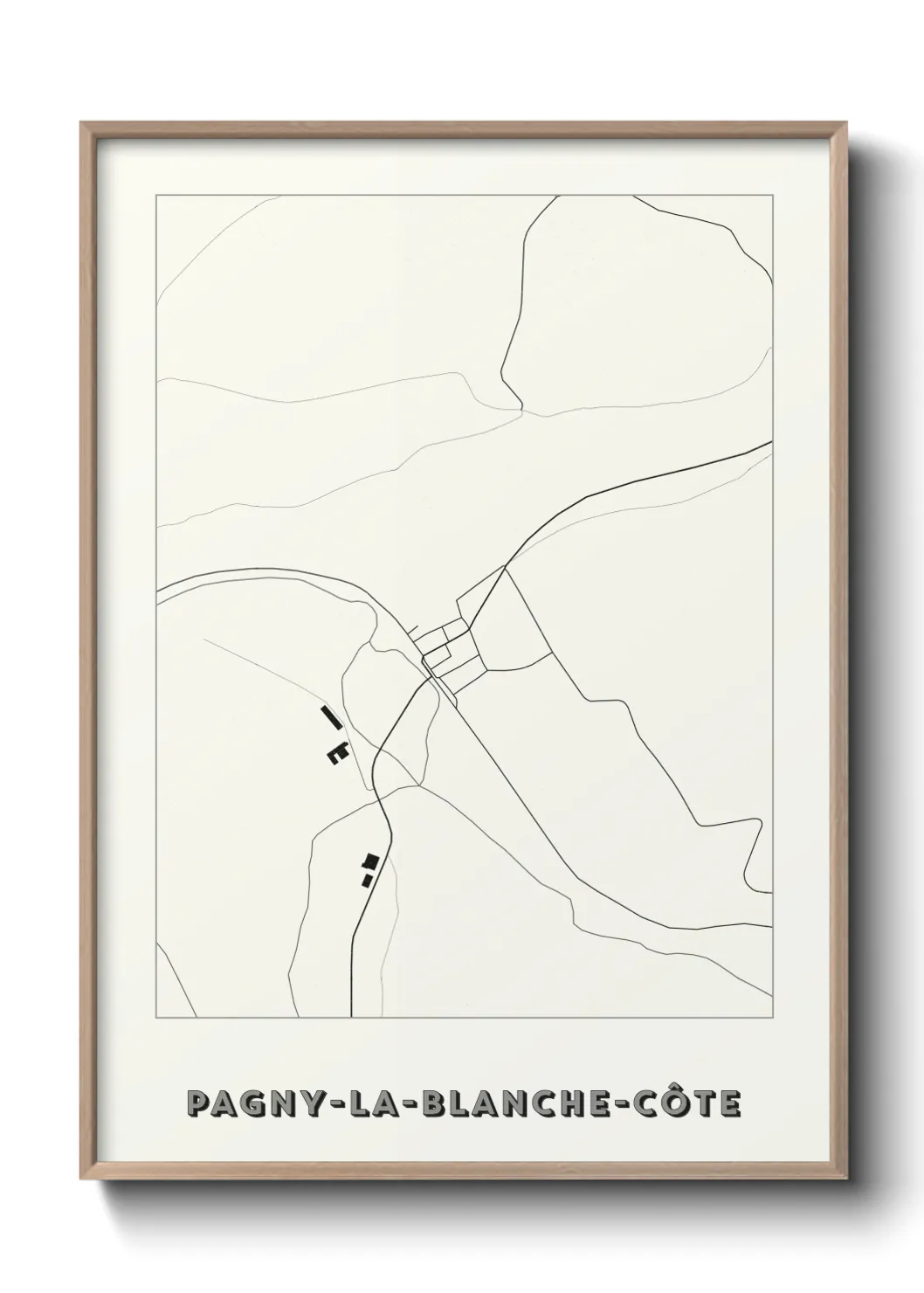 Un poster cartePagny-la-Blanche-Côte