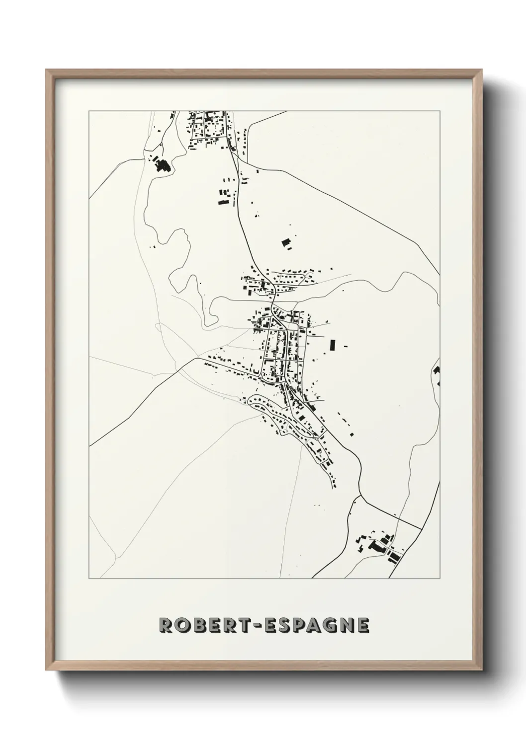 Une affiche de carte sur Robert-Espagne