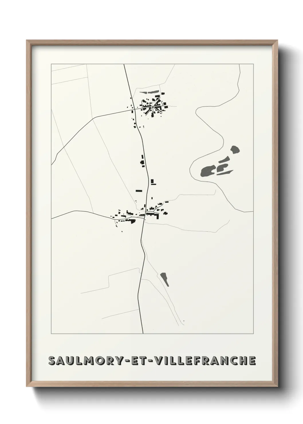 Une affiche de carte sur Saulmory-et-Villefranche