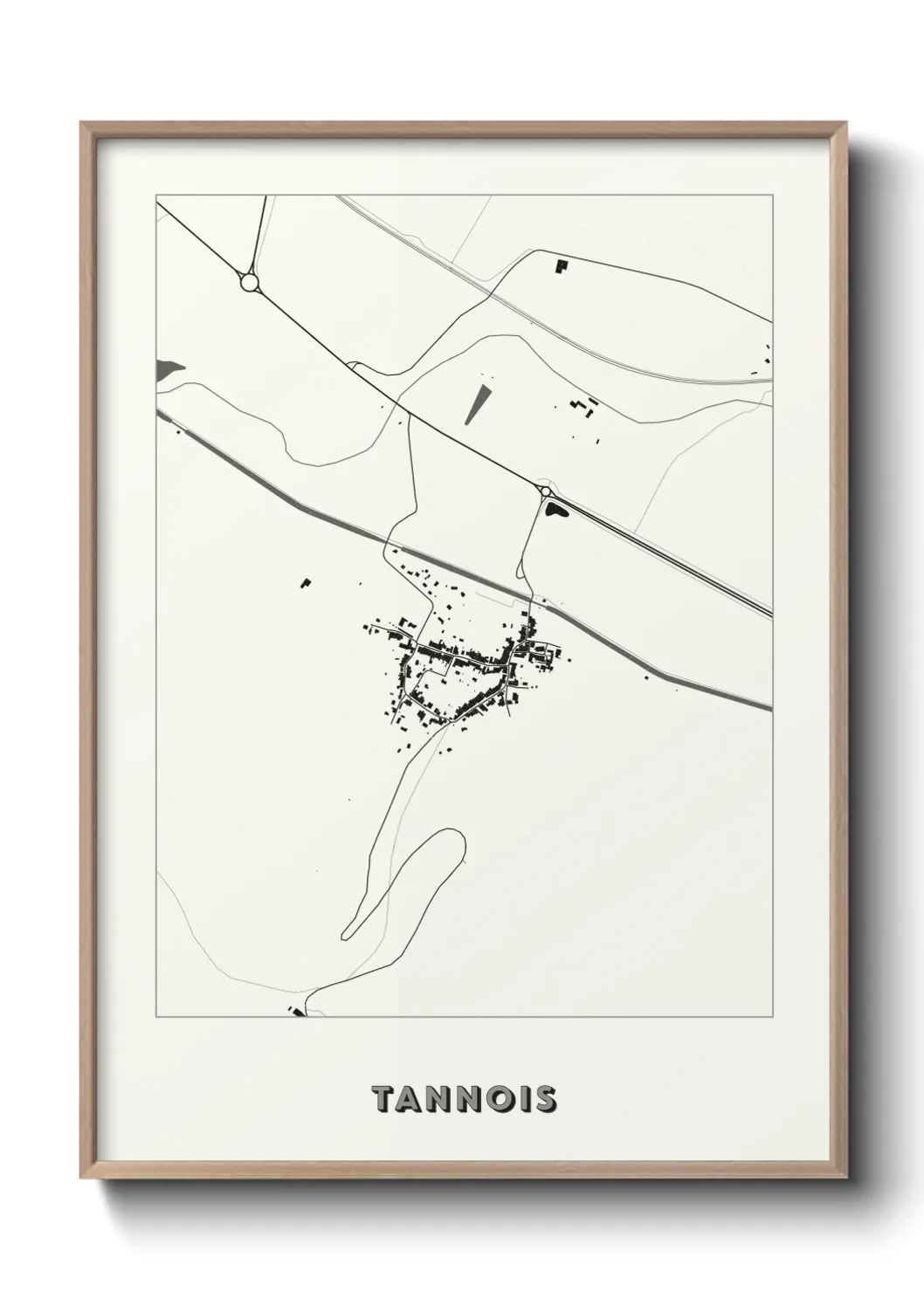 Une affiche de carte sur Tannois