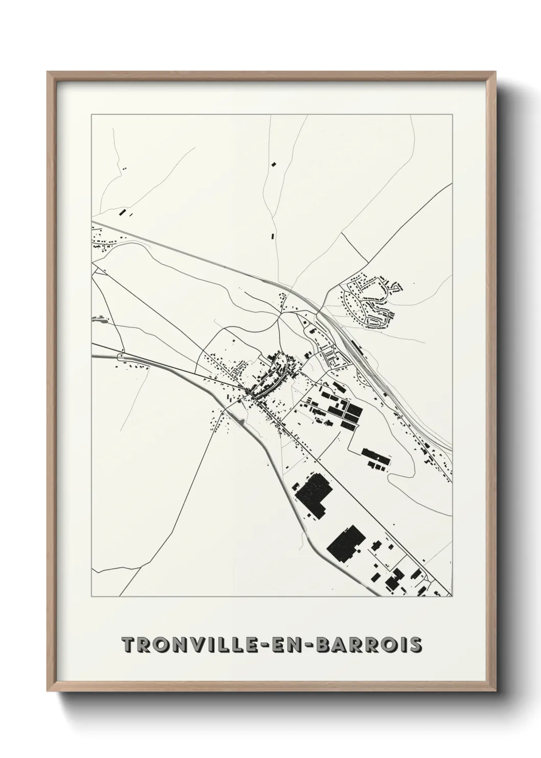 Une affiche de carte sur Tronville-en-Barrois