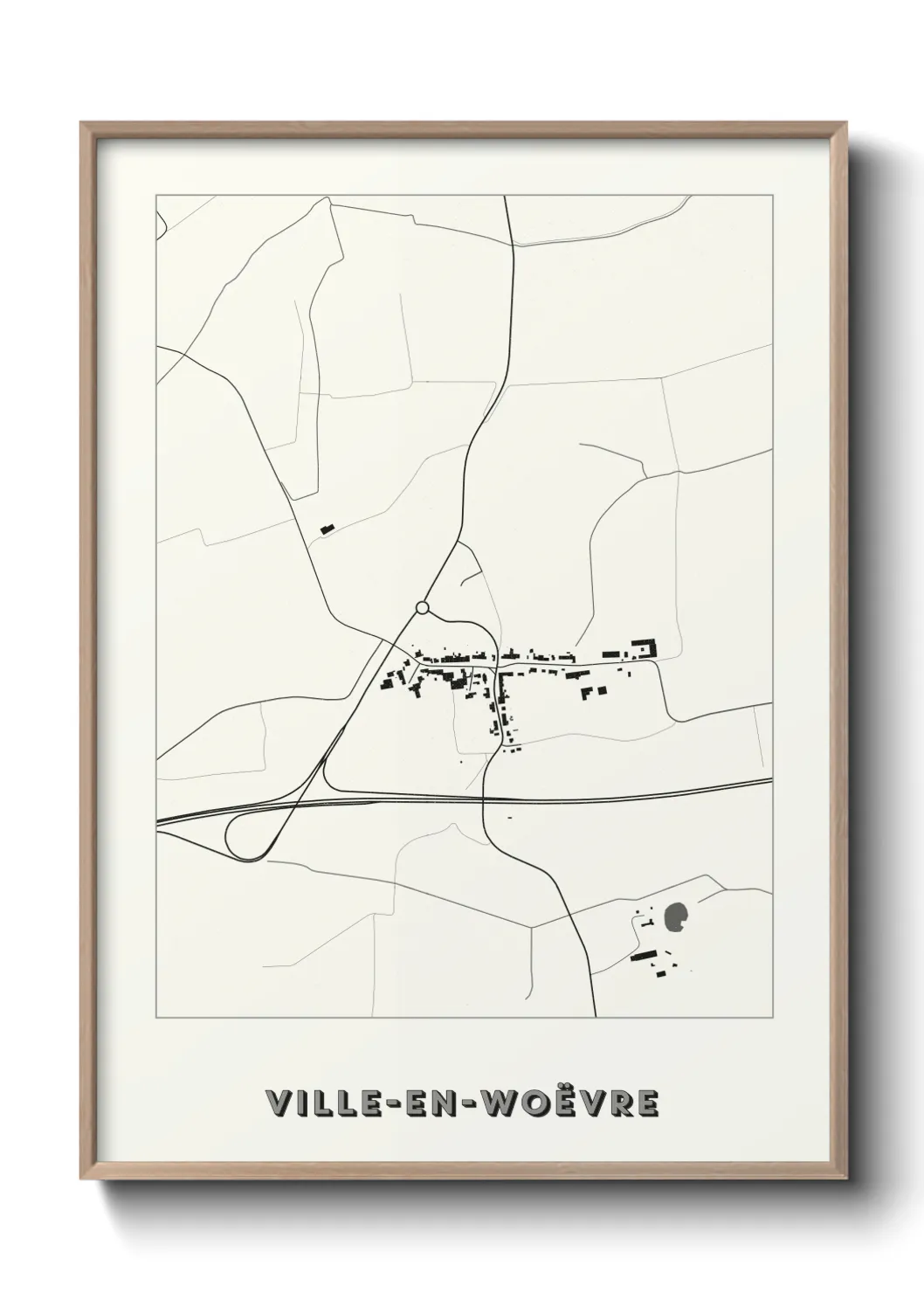 Une affiche de carte sur Ville-en-Woëvre