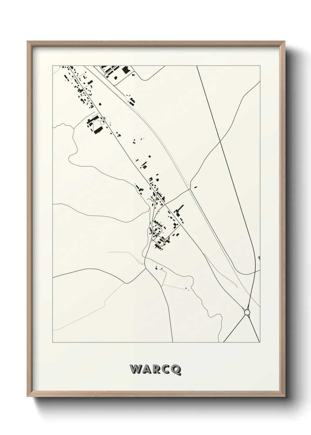 Une affiche de carte sur Warcq