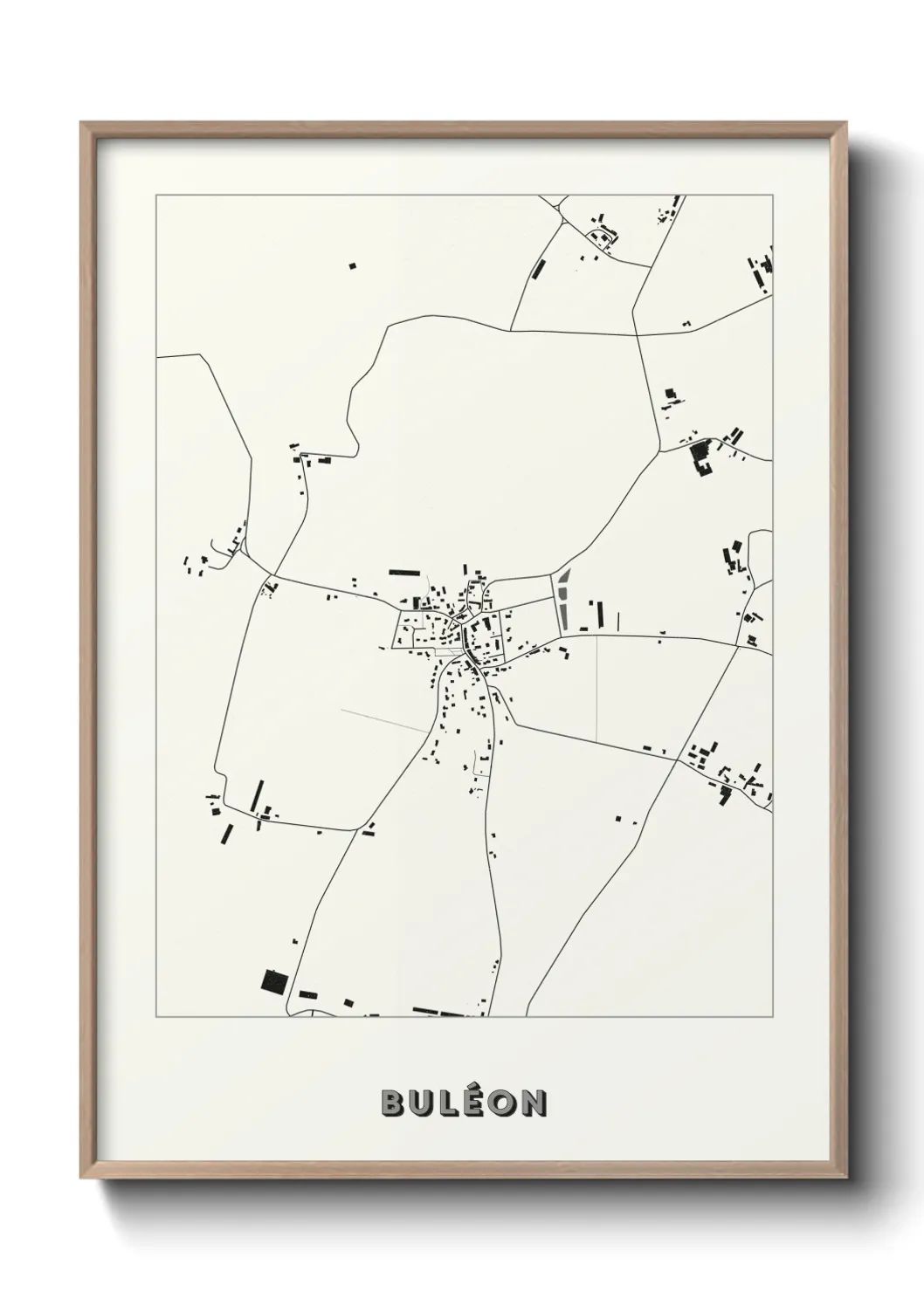 Une affiche de carte sur Buléon