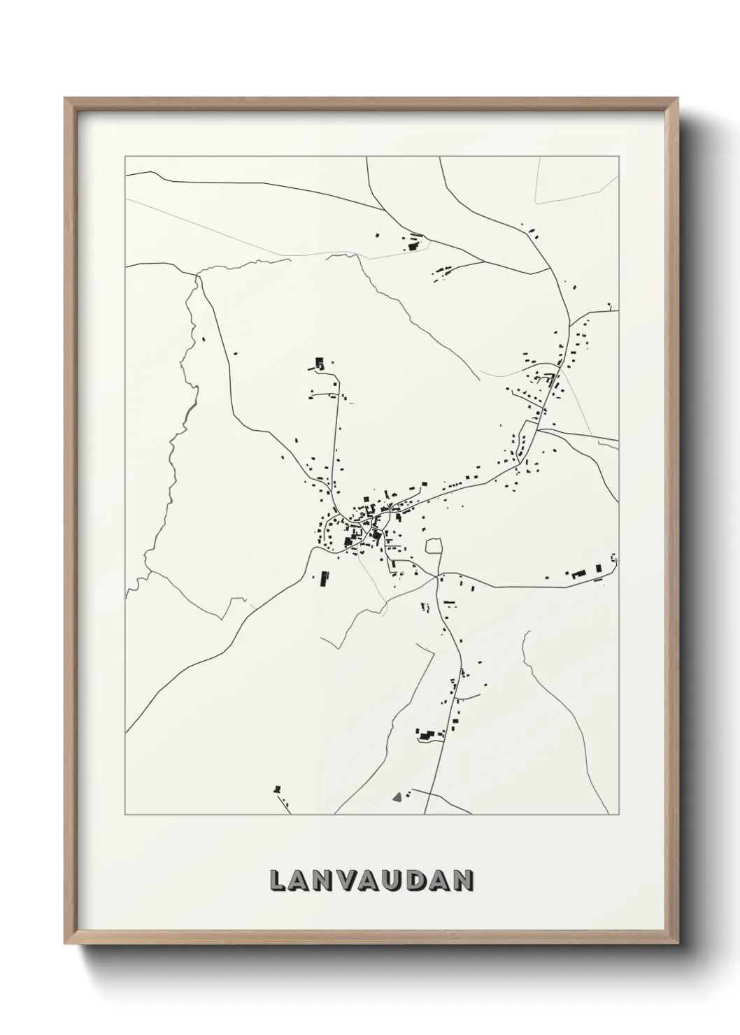 Une affiche de carte sur Lanvaudan