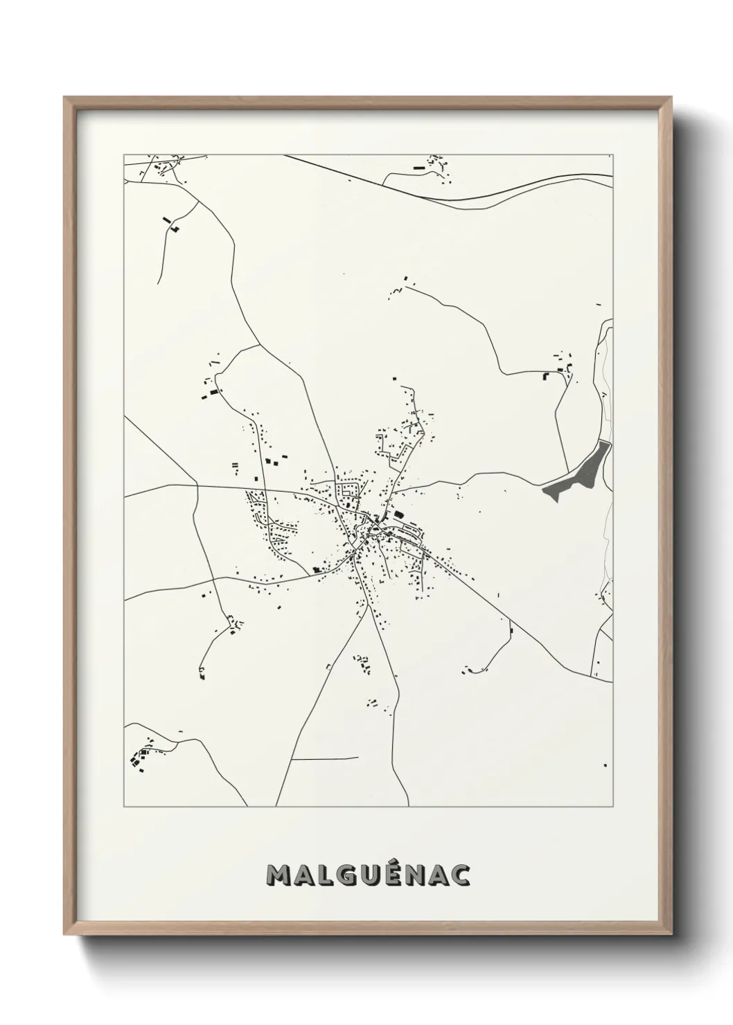Une affiche de carte sur Malguénac