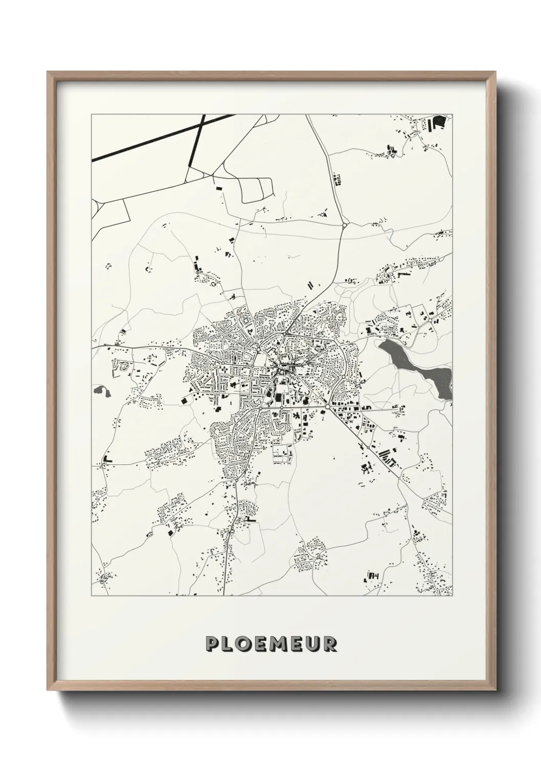 Une affiche de carte sur Ploemeur