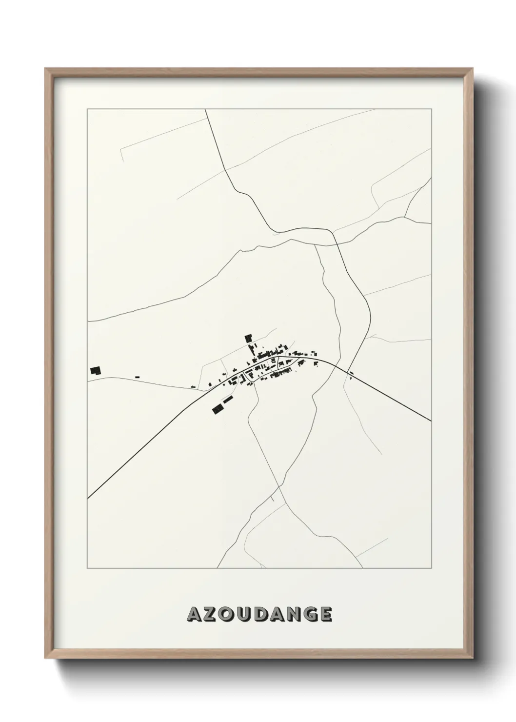 Une affiche de carte sur Azoudange